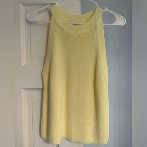 Aritzia Yellow High Neck Sweater Tank